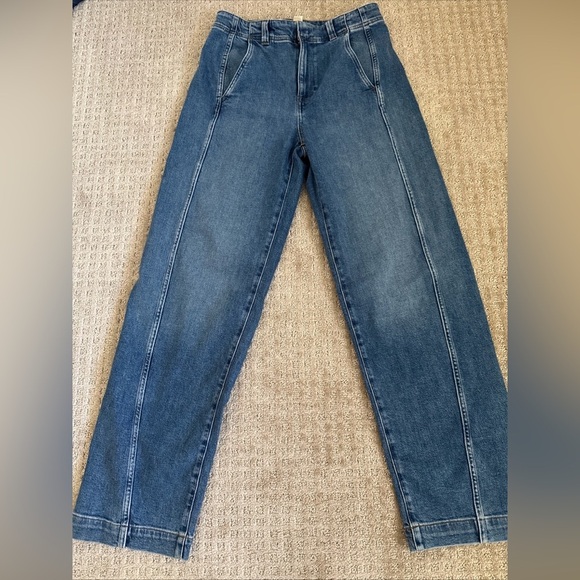 Madewell Tapered Denim Trousers Size 28 New With Tags - Picture 3 of 14